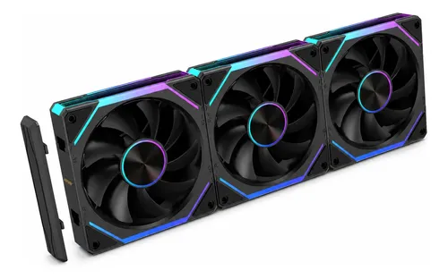 🔥 Kit Fan Magnético 3 Em 1 Obsid Unifan Argb 120mm Linkforge Preto