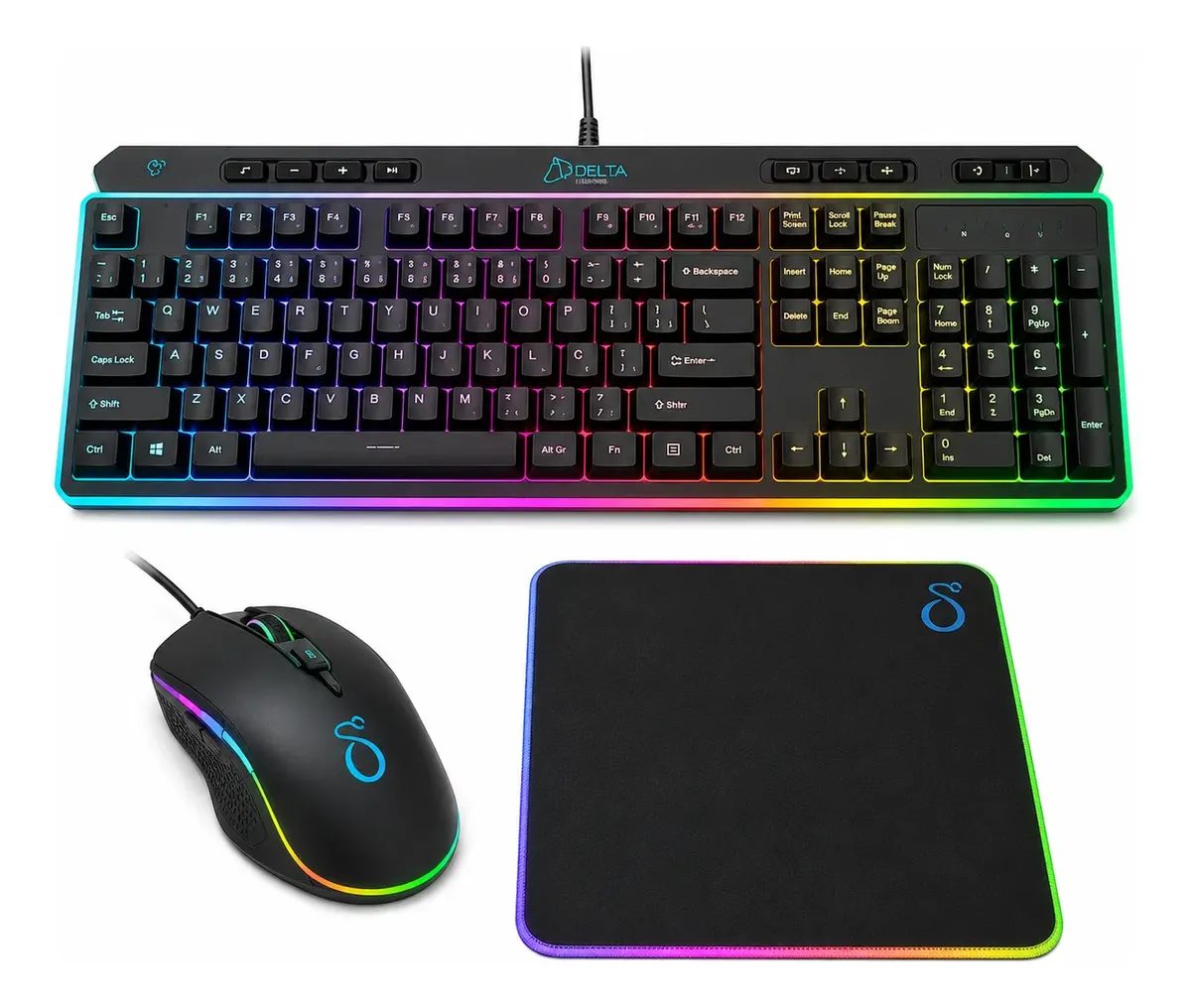 Kit Gamer 3 em 1 RGB