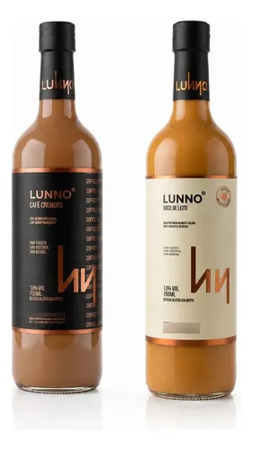 Kit Licor De Doce De Leite + Café Cream Lunno 750ml Premium