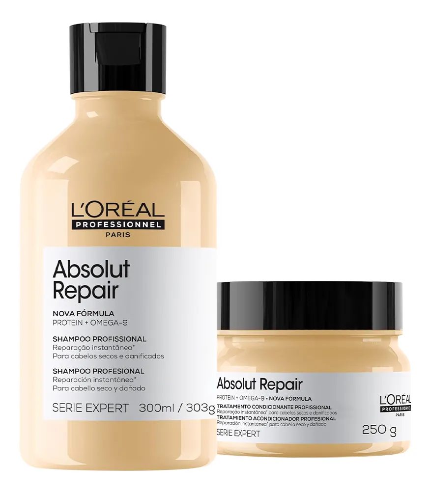 Kit L'Oréal Professionnel Serie Expert Absolut Repair Shampoo 300ml + Máscara 250g