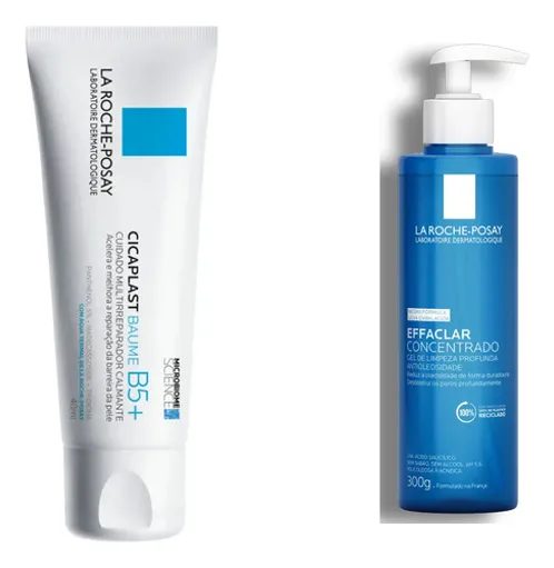 Kit Pele Sensível Cicaplast Baume B5+ 40ml La Roche-posay + Gel Effaclar 300g La Roche-pos