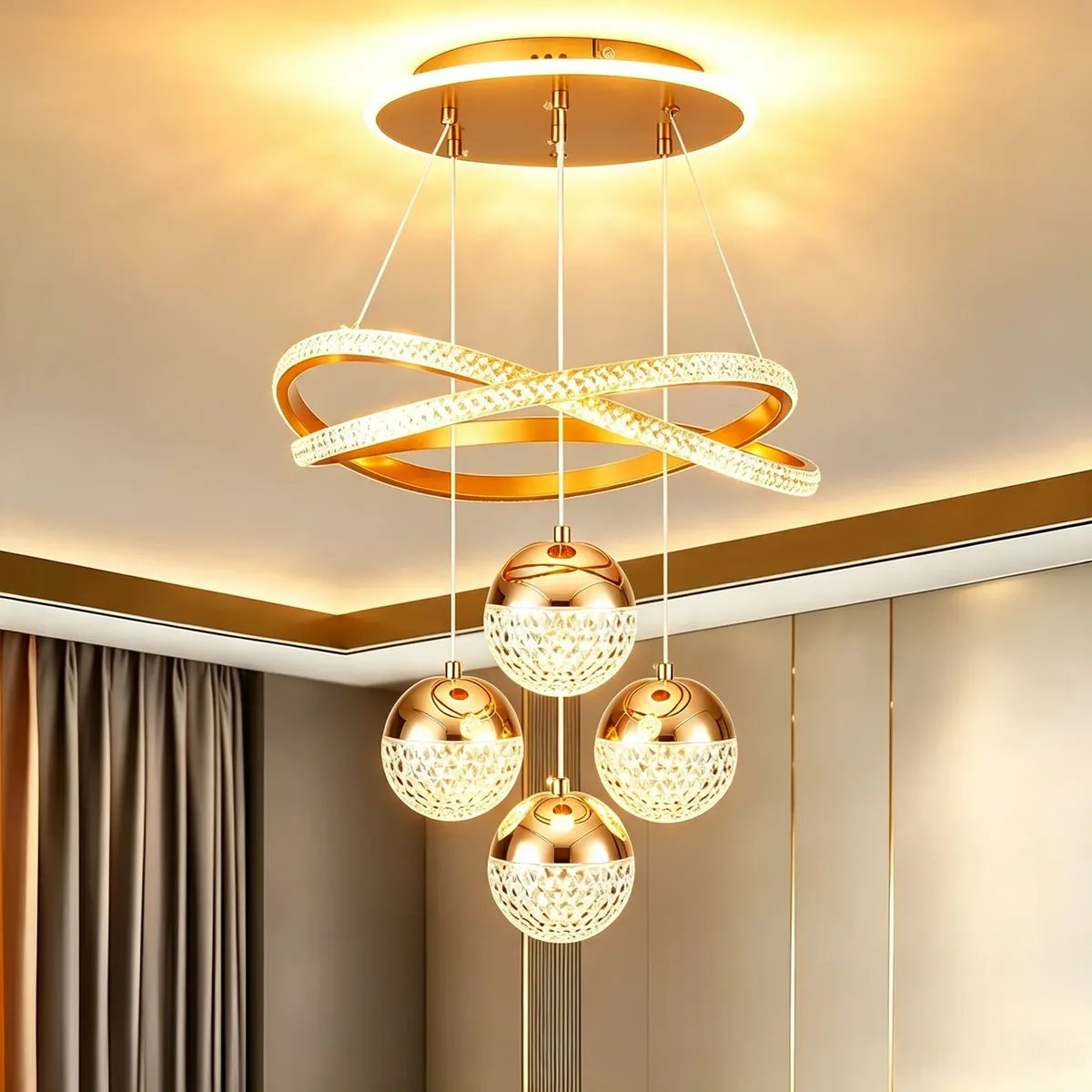 Lustre Sala De Jantar Lustre Pendente Luxo Moderno