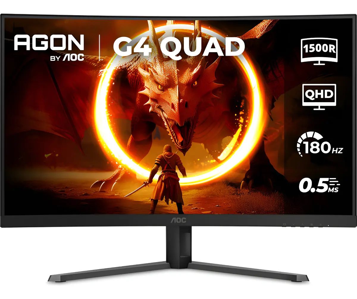 Monitor Gamer Curvo Aoc Agon Quad 32'' 180hz Hdr10 Cq32g4e