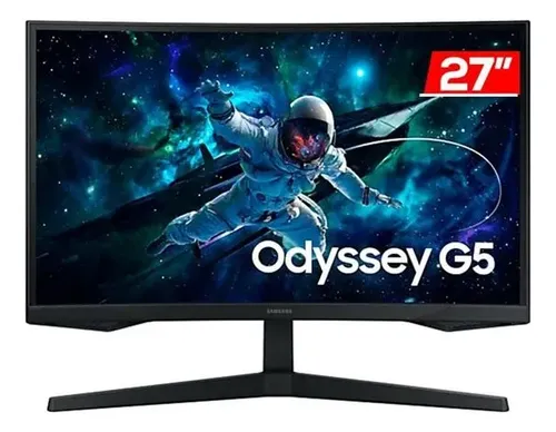 🔥 Monitor Samsung Odyssey G5 27 Qhd Va Ls27cg552elmzd Preto 127/220v