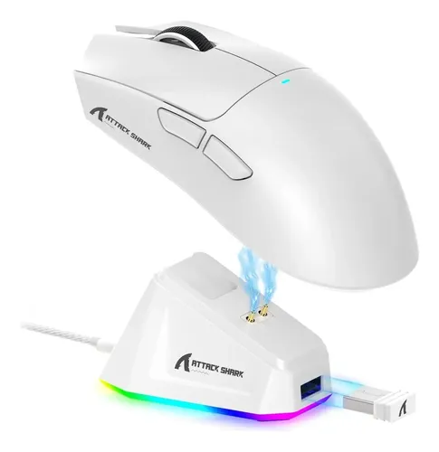 🔥Mouse Gamer Sem Fio Attack Shark X11 Com Base