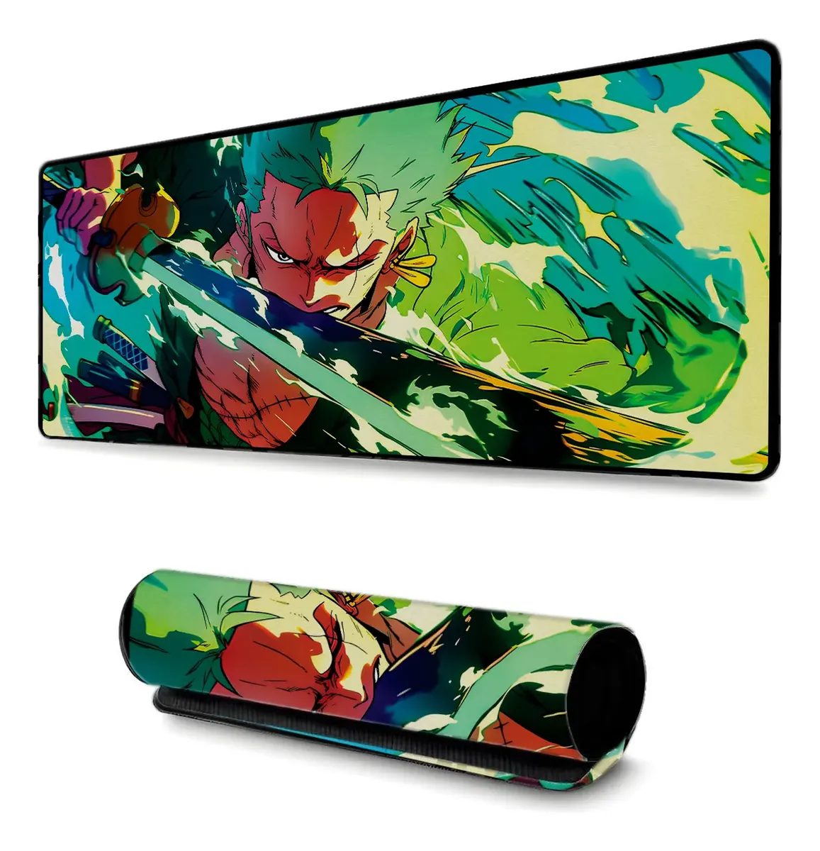 Mouse Pad Gamer 90x40 Anime One Piece Roronoa Zoro Mangá Mou-0019 Estampado
