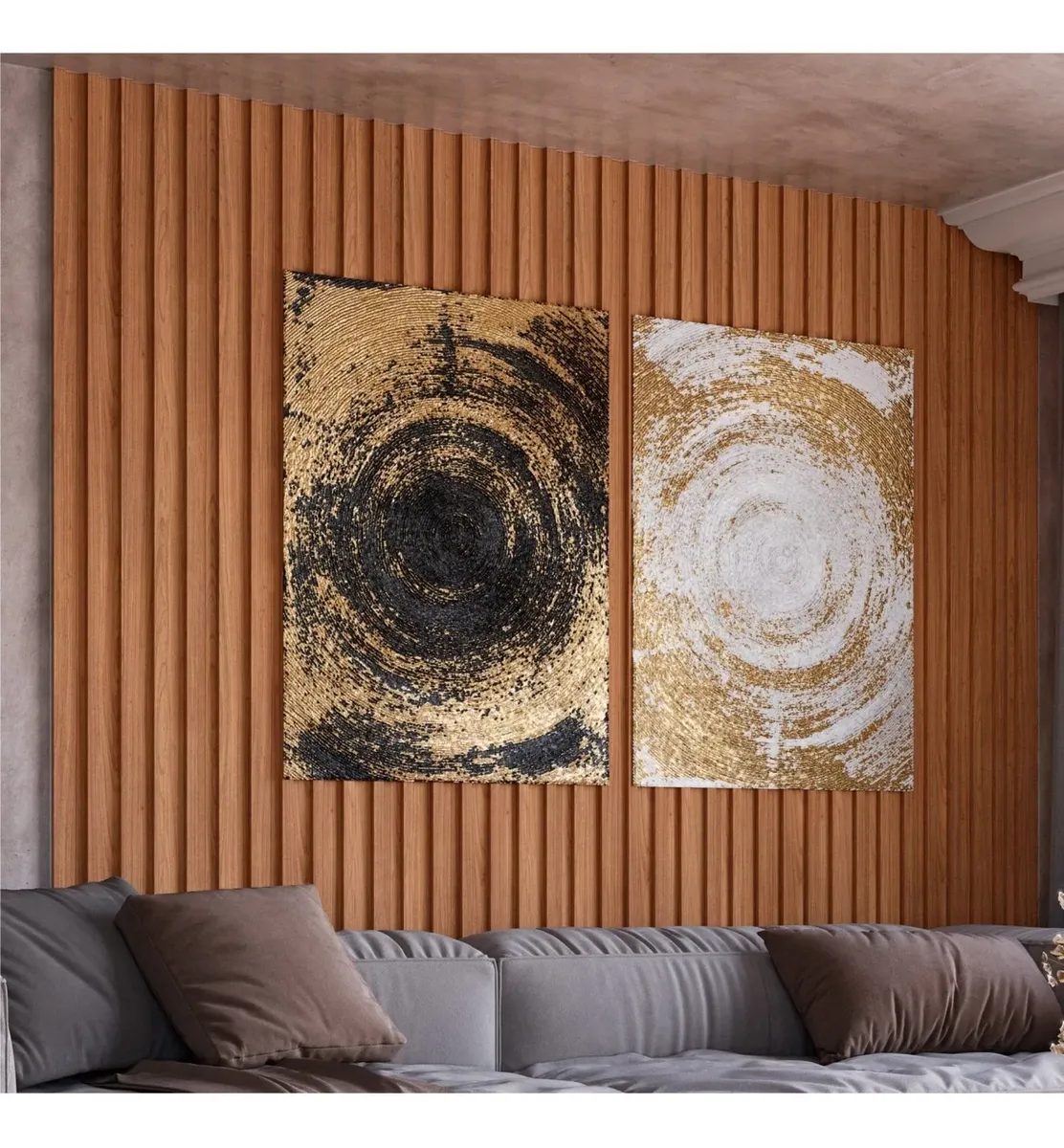 Painel Ripado 250x89,5cm Nature Pradel Móveis Ja