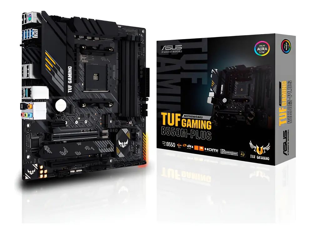 Placa Mãe Asus Tuf Gaming B550m Plus B550 Amd Am4 Matx Ddr4