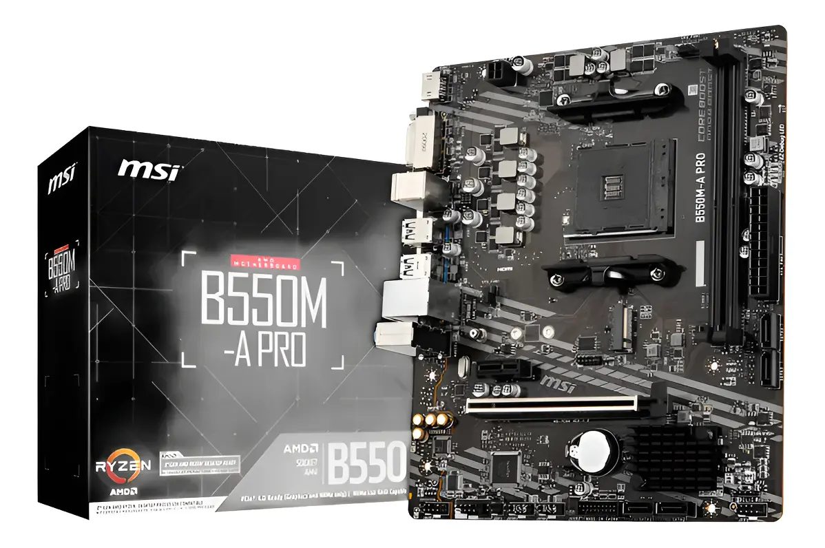 Placa Mãe Msi B550m-a Pro - Amd Ryzen Am4 - Ddr4 - Matx Preto