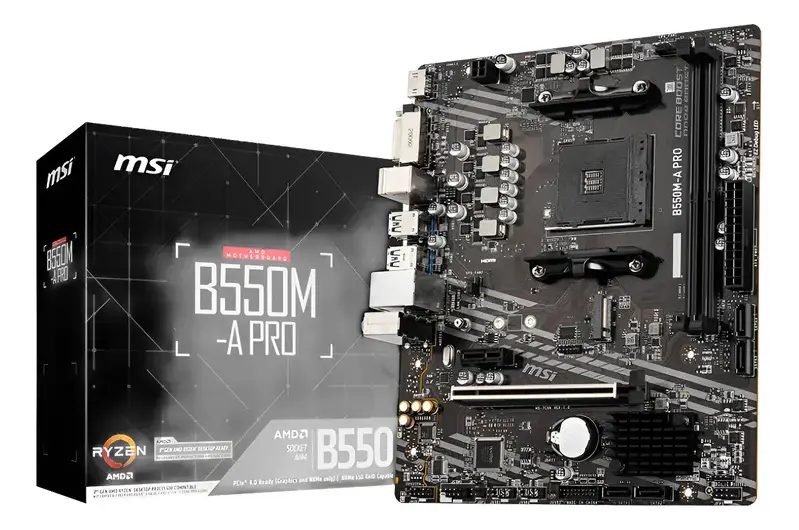 Placa-mãe Am4 Msi B550m A Pro Msi Preto Preto