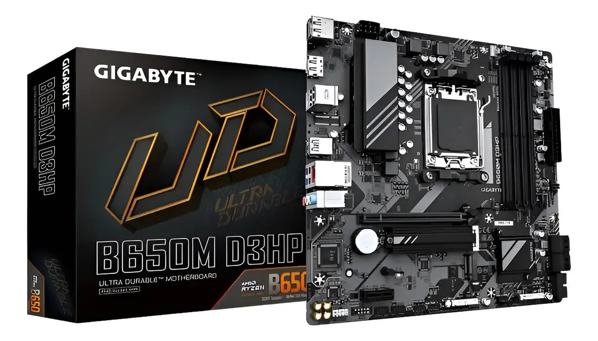 Placa-mãe Gigabyte B650m D3hp 4x Ddr5 Am5 Matx M.2 Preto Única