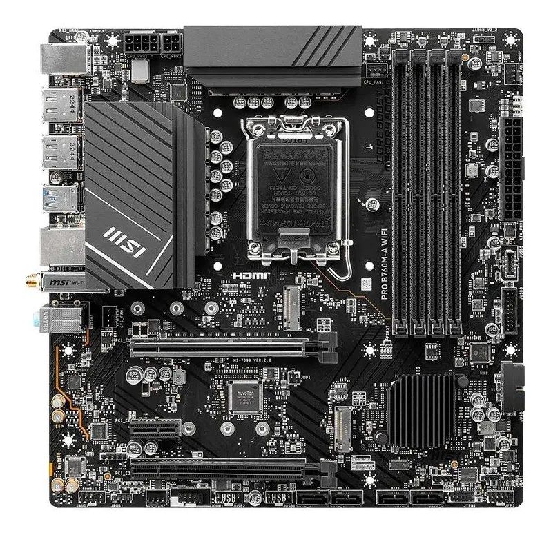Placa-mãe Msi Pro B760m-a Wifi Lga 1700 Micro-atx Ddr5