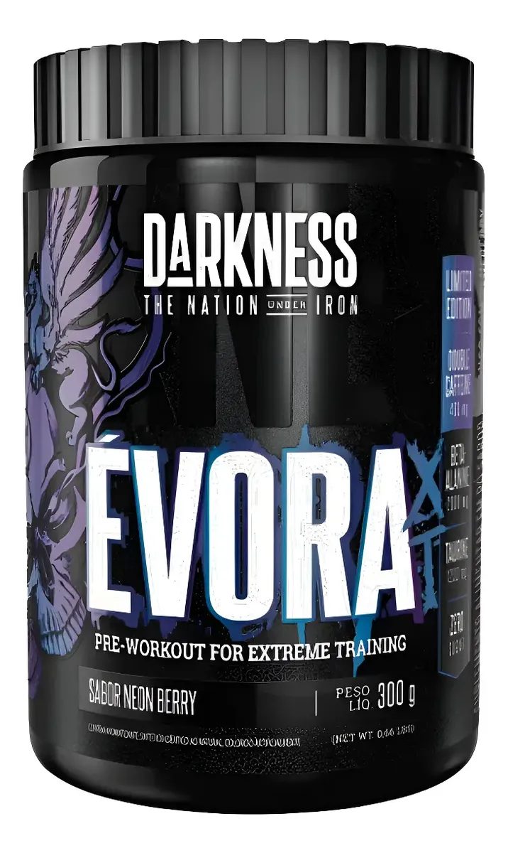 Pré Treino Evora Xt Neon Berry Pote 300g - Darkness
