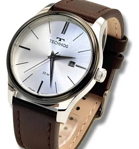 Relógio Technos Steel Pulseira Couro