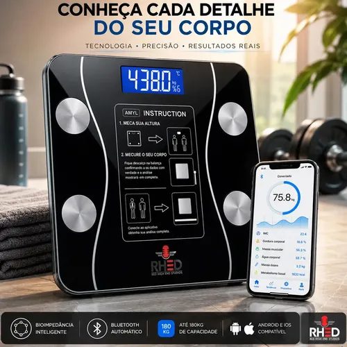 Balança Digital Bioimpedância Bluetooth Smart