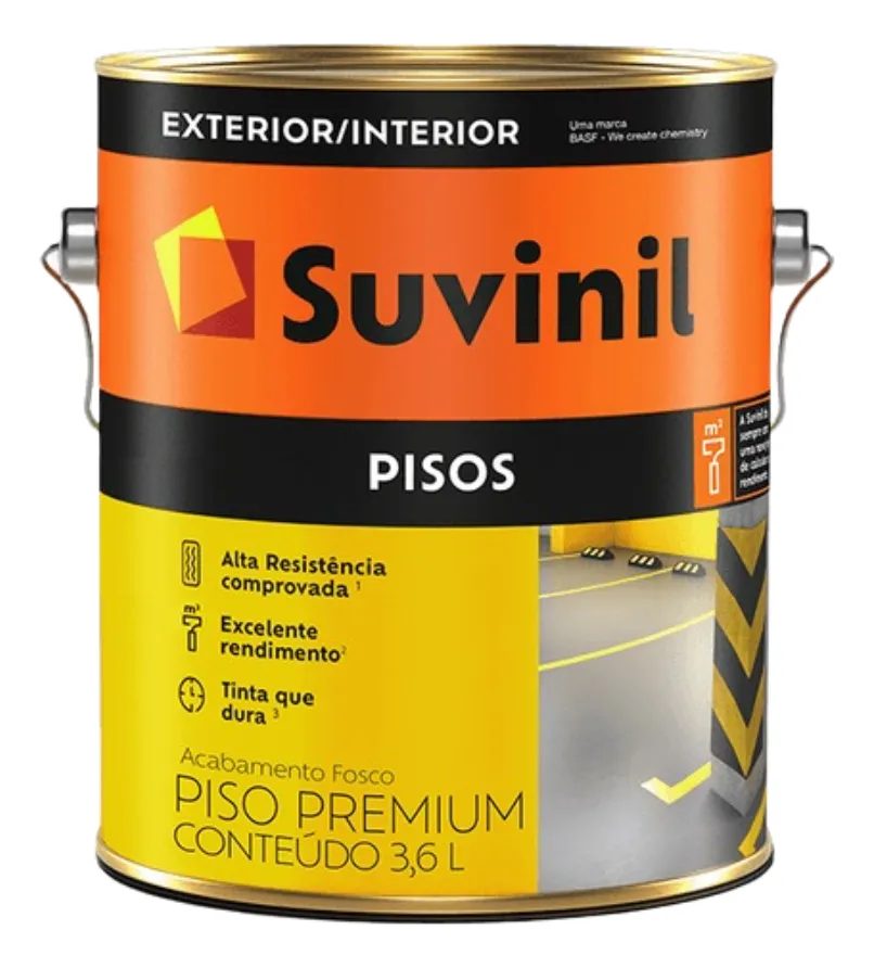 Tinta Piso Concreto Puro 3,6l Suvinil Concreto Puro F