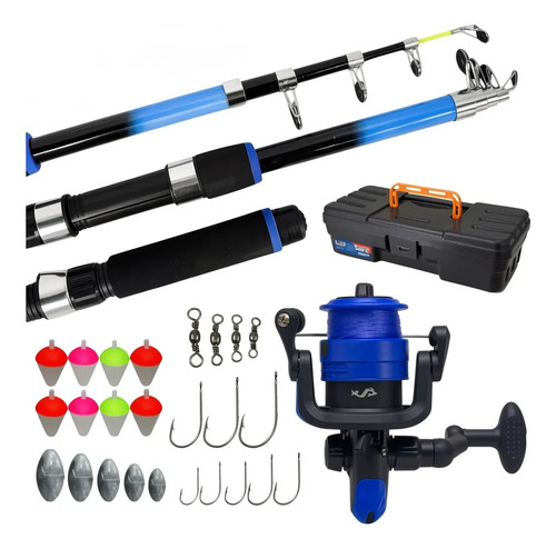 Vara De Pesca 20lbs Completa Com Molinete E Linha Jau Pesca
