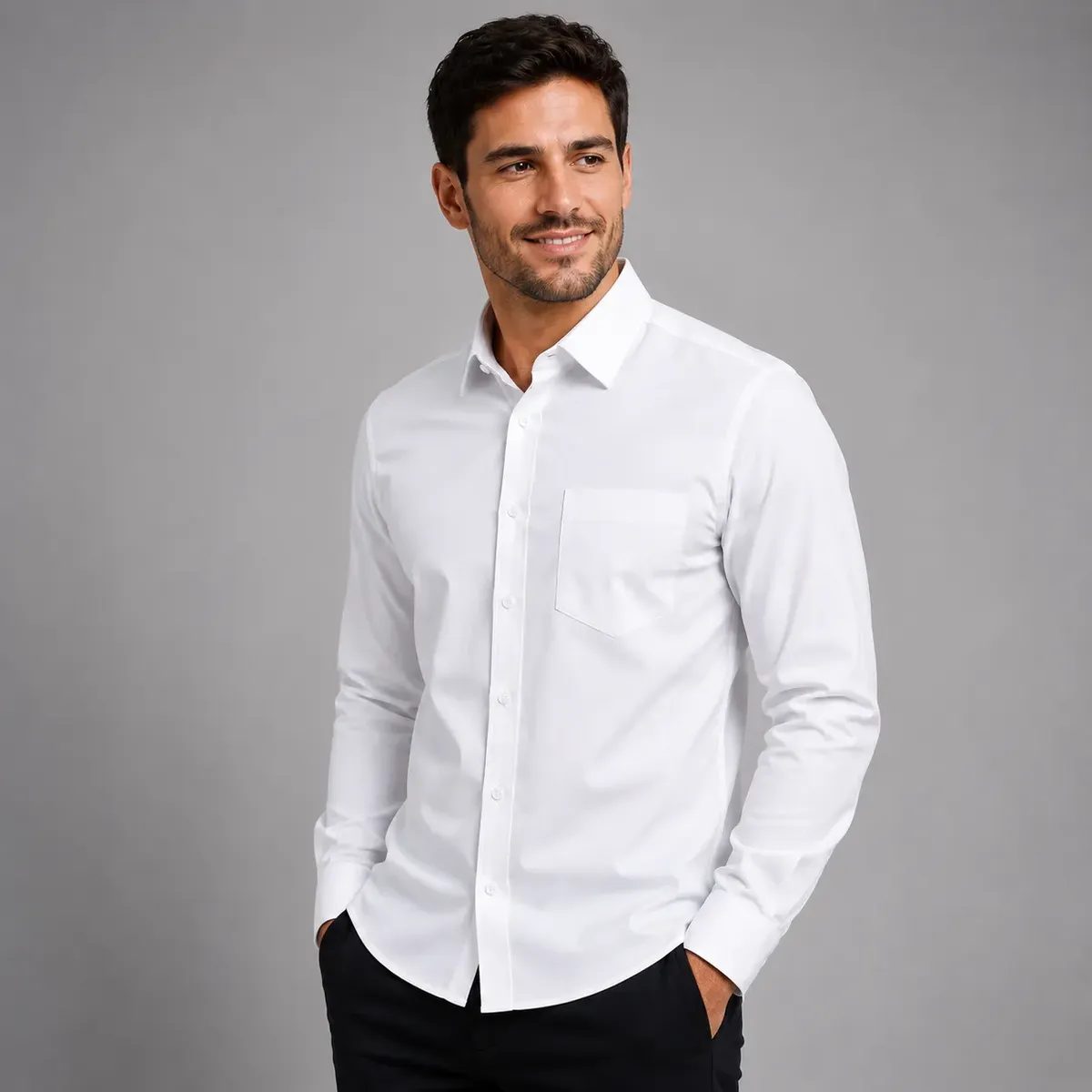 Camisa Social Manga Longa Microfibra