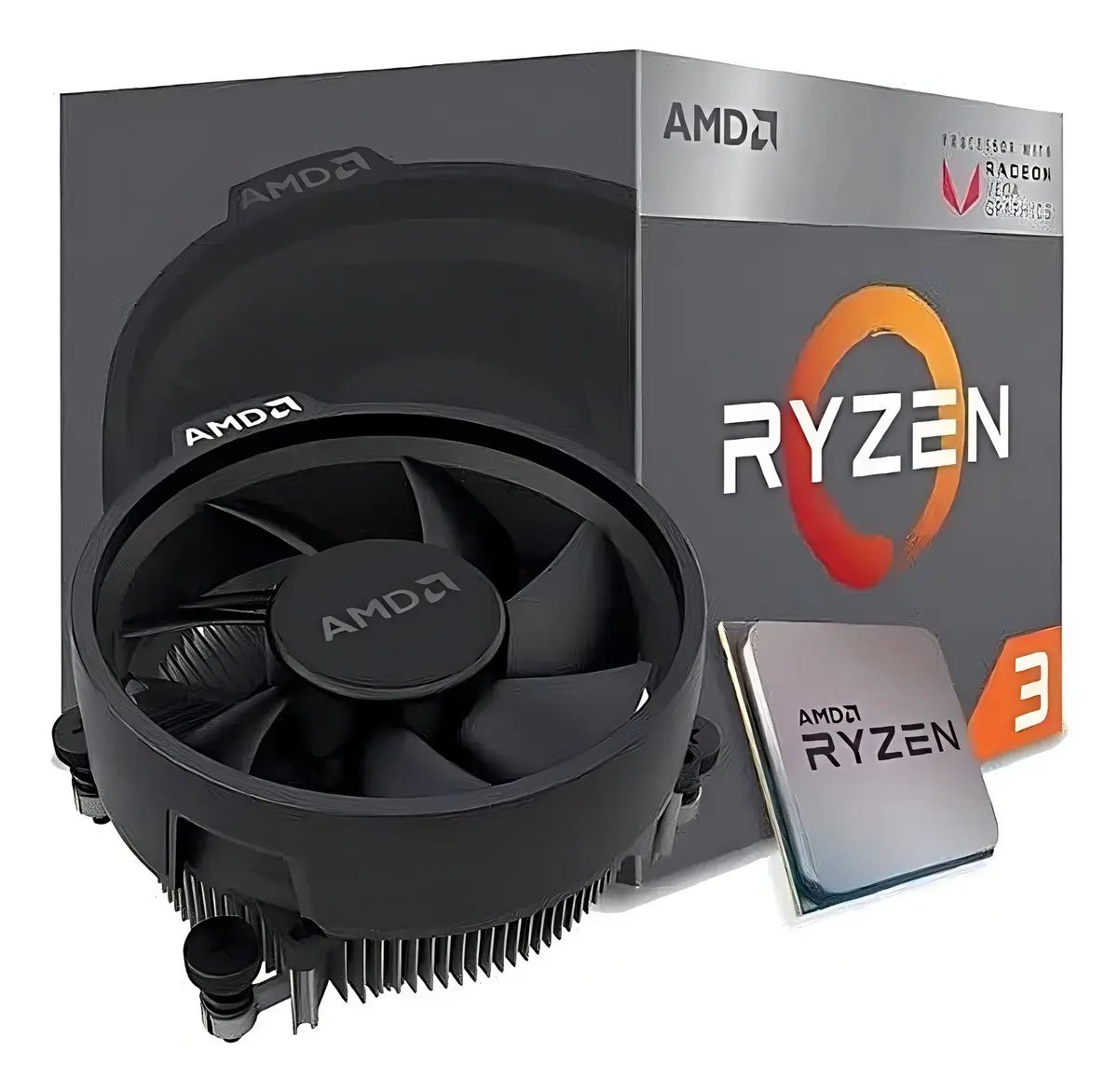 Processador gamer AMD Ryzen 3 3200G YD3200C5FHBOX de 4 núcleos e 4GHz de frequência com gr