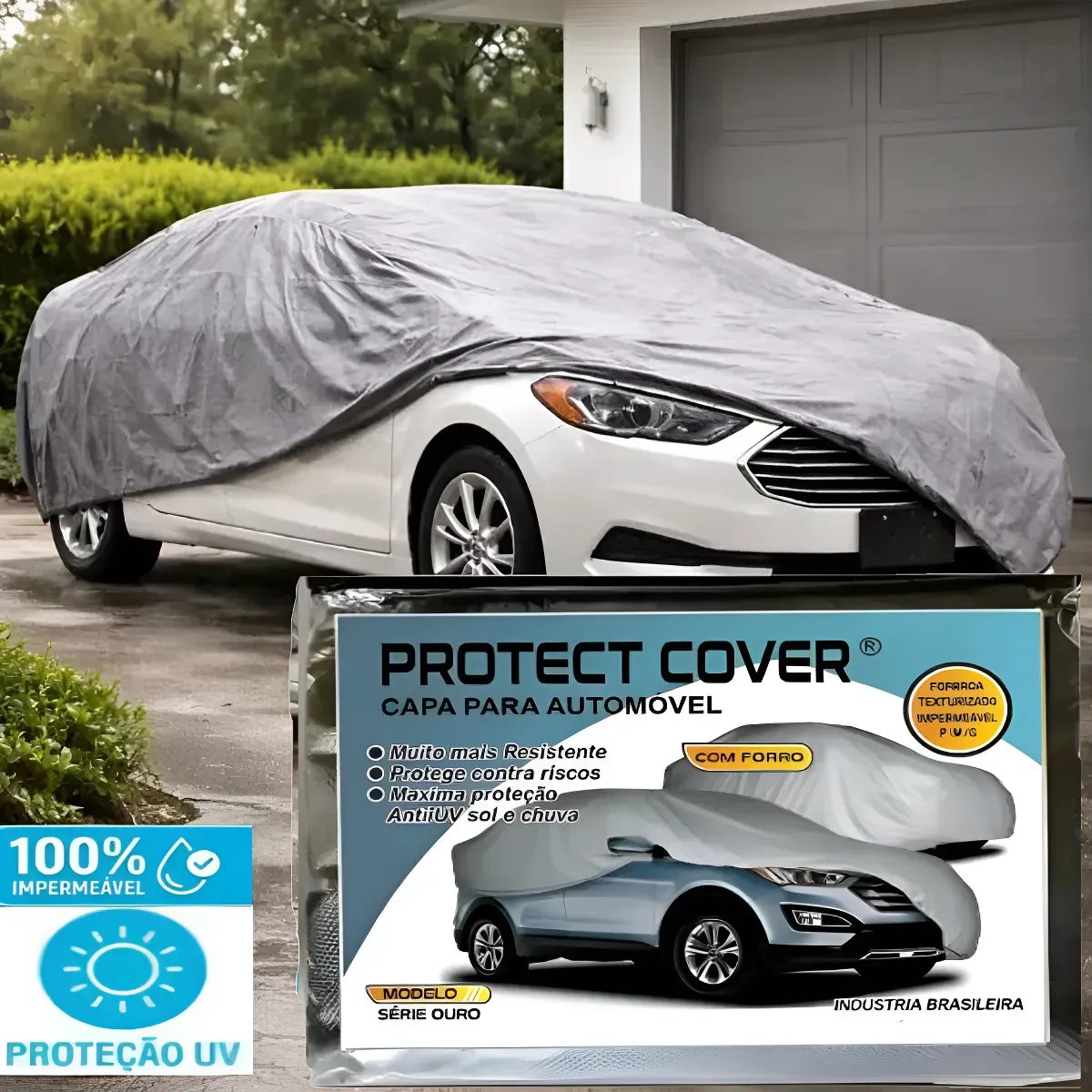 Capa Cobrir Carro Forroda Impermeável Proteção Uv Sol Chuva