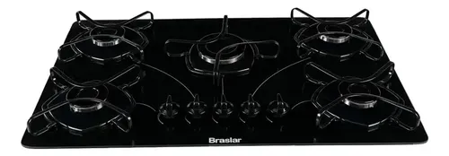 Fogão cooktop com alimentação gás - Braslar 5 bocas