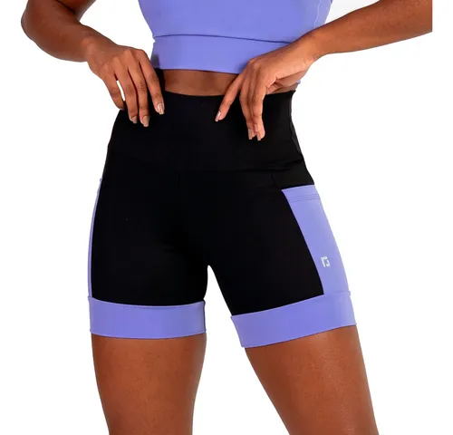 Shorts Feminino Cintura Alta Com Bolsos