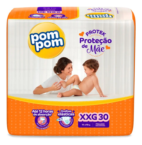 Fralda Pom Pom Protek XXG com 30 Unidades