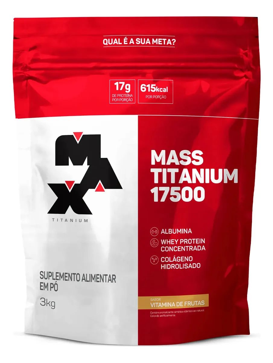Hipercalórico Max Titanium Super Gainers 3kg Sabor Baunilha