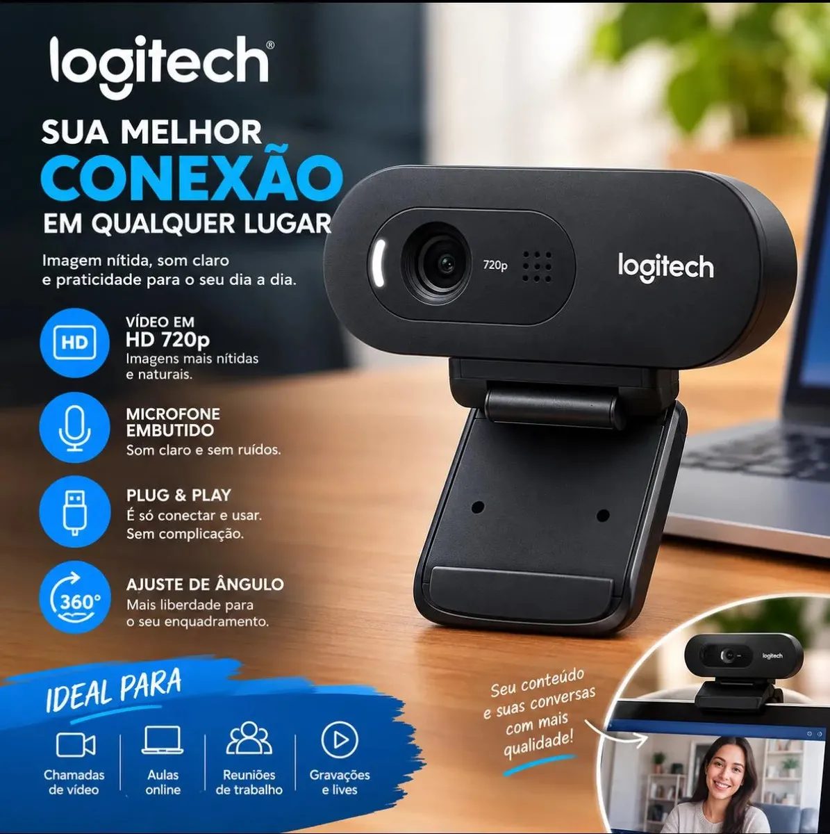 Webcam Logitech C270 HD