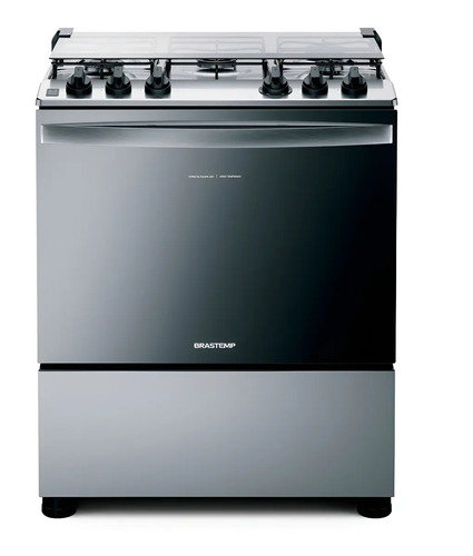 Fogão Brastemp 5 Bocas Cor Inox Com Botões Removíveis E Exclusivo Aro Protetor - BFS5NCR