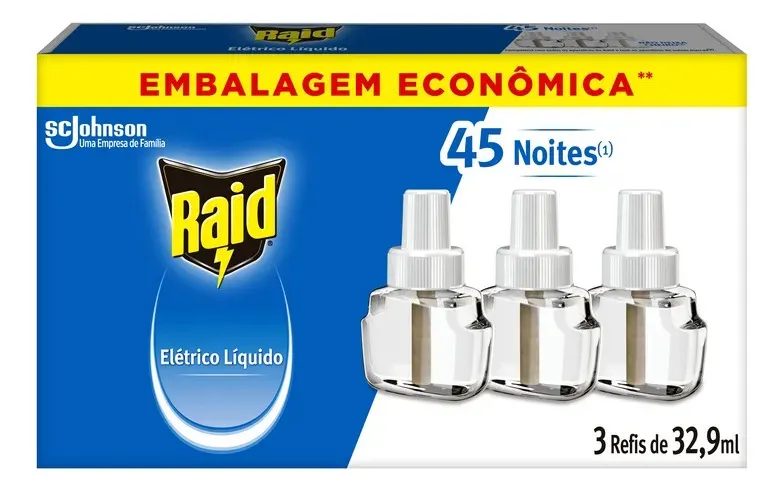 Raid Repelente Elétrico 3 Refis