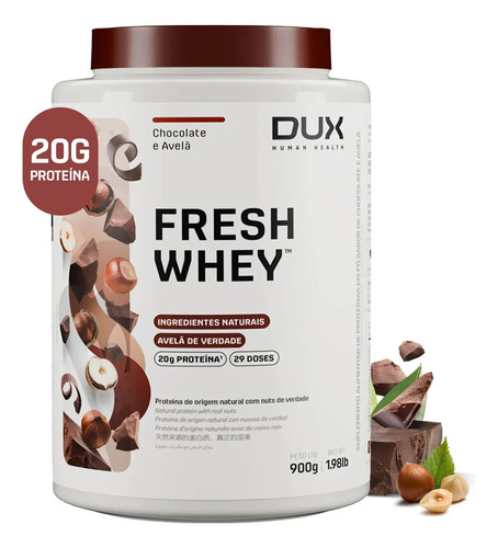 Fresh Whey DUX 900g - Chocolate Belga e Avelã