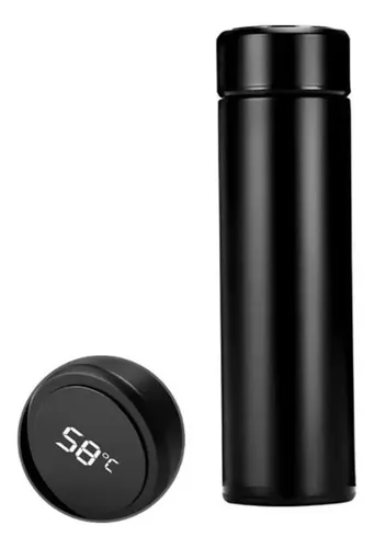 Garrafa Térmica Digital 500ml Display Led Temperatura Inox