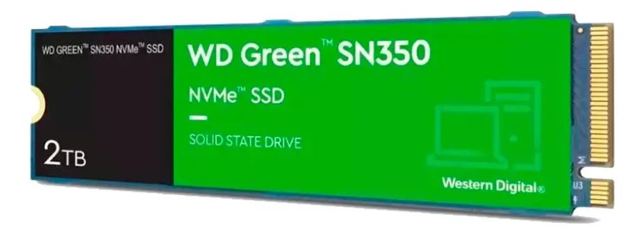 Ssd 2tb M.2 2280 Nvme Pcie Gen3 Western Digital WD Green SN350 Wds200t3g0c Velocidade De L