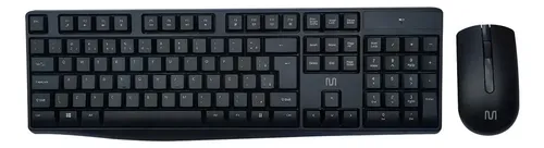 Kit Teclado e Mouse Sem Fio Slim Multilaser