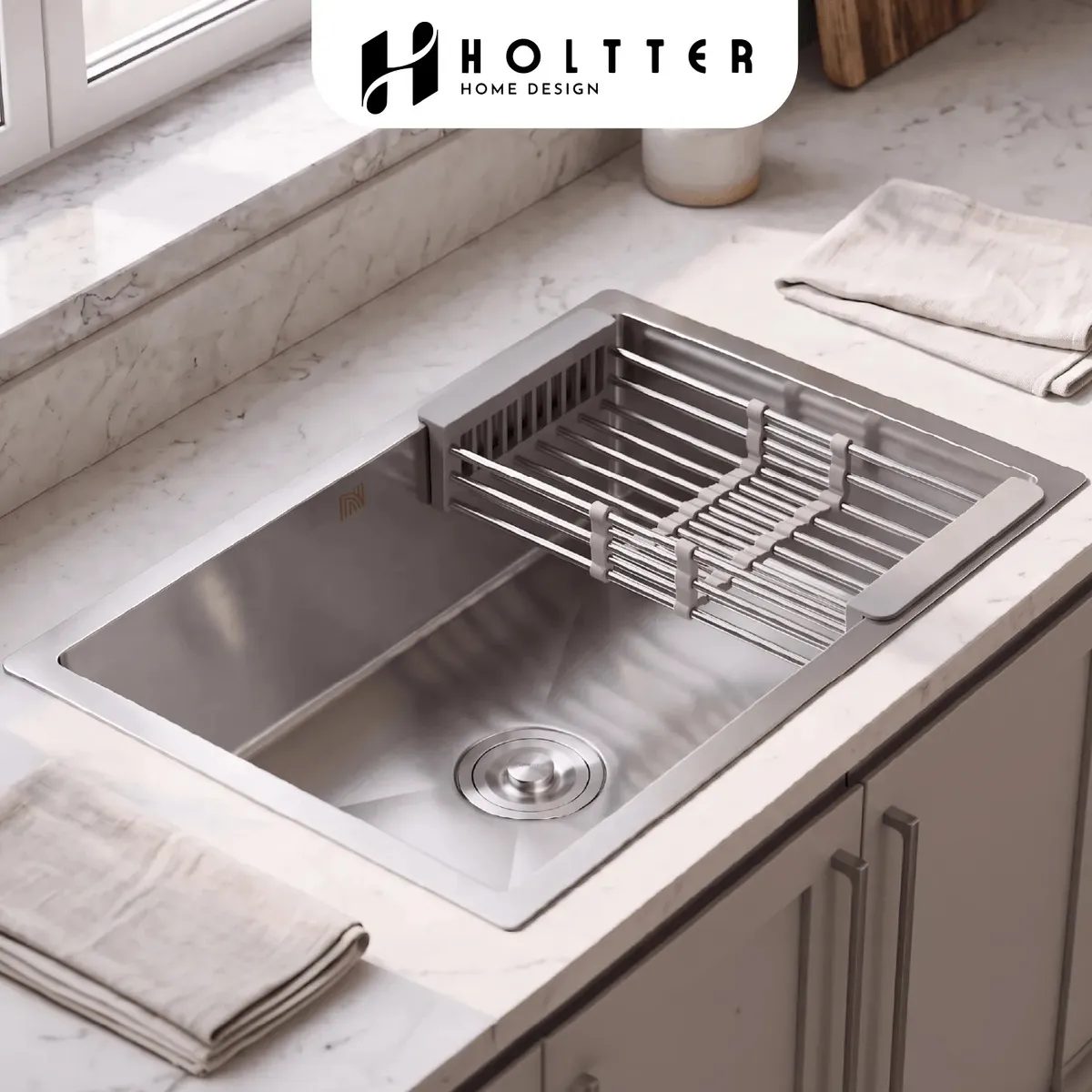 Cuba Gourmet Cozinha 60x45cm Aço Inox Escovado Com Escorredor Regulável Prateado