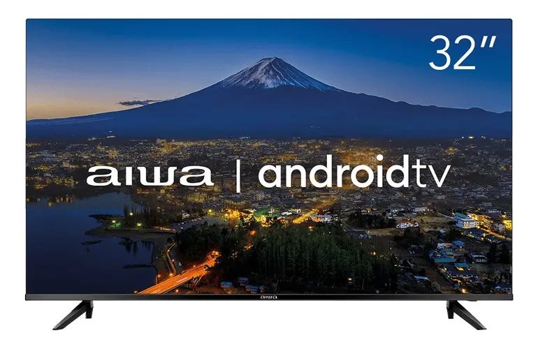 Smart TV AIWA 32” Android HD Borda Ultrafina HDR10 Dolby Áudio AWS-TV-32-BL-02-A