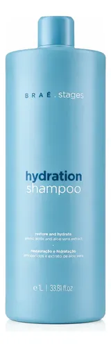 Braé Stages Hydration Shampoo 1l Hidratação Brilho Intenso