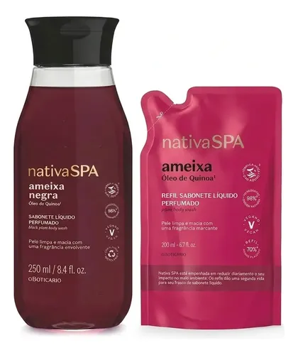 Combo Nativa Spa Ameixa Negra + Refil Sabonete Ameixa