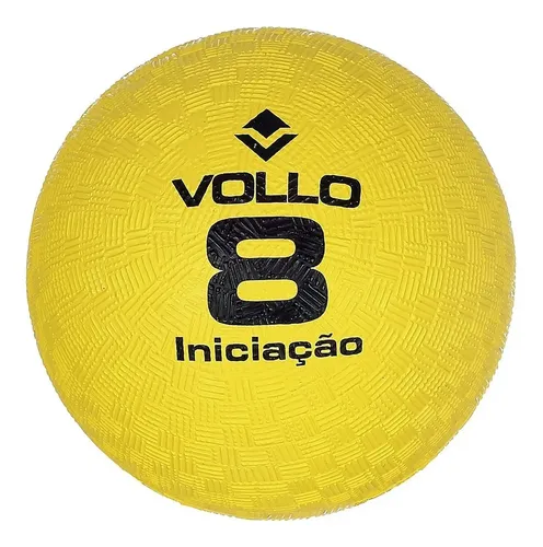 Bola Iniciação Borracha Esportiva Infantil Escolar T8 Vollo Amarelo