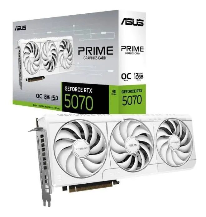 Placa De Vídeo Asus Prime Rtx 5070 Oc 12g White 12GB Gddr7
