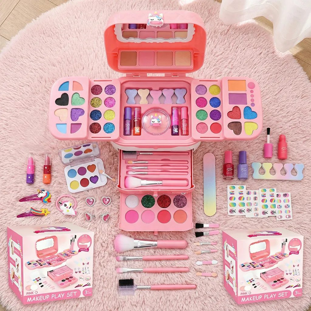 Kit Maquiagem Infantil Maleta Lavável