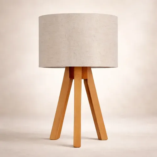 Abajur Luxo Sala Bancada Mesa Canto Cômoda Madeira Moderna