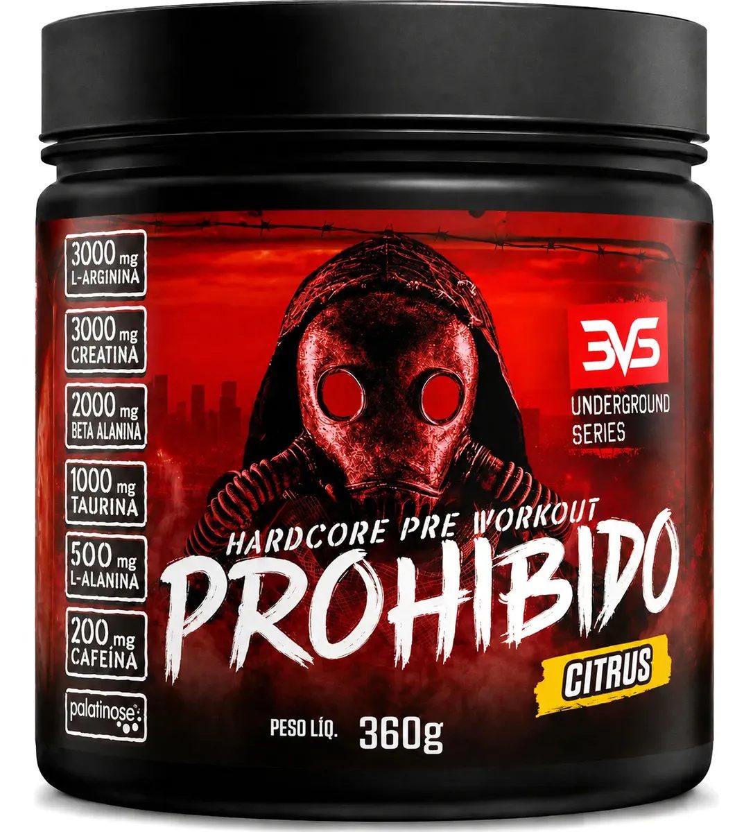 Prohibido Pré Treino 360g - Sabor: Citrus