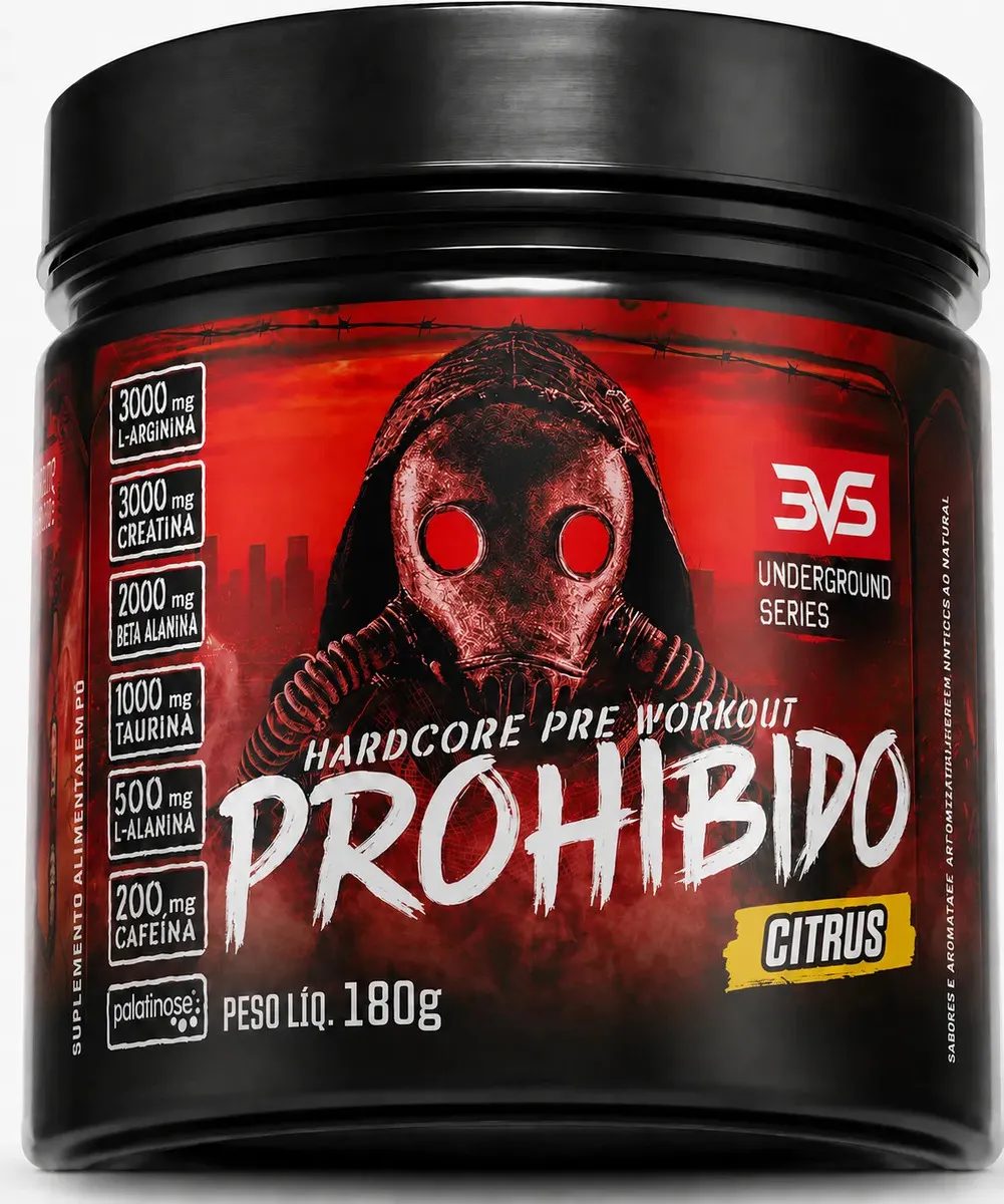 Pré Treino Prohibido 180g Sabor Citrus
