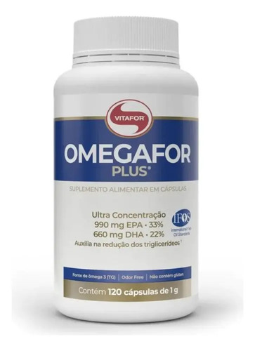 Omegafor Plus 120 Cápsulas Ômega 3 Vitafor Sem Sabor