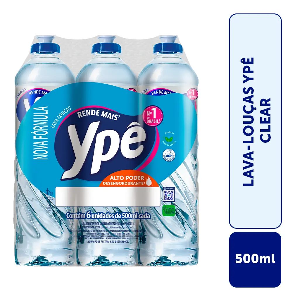 Detergente Ypê Clear Kit 6un
