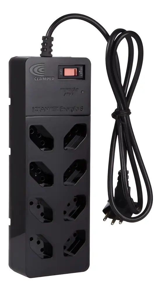 Filtro de Linha com DPS iCLAMPER Energia 8 Tomadas