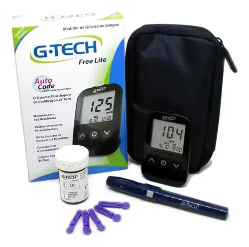 Medidor De Glicose G-tech Lite Preto