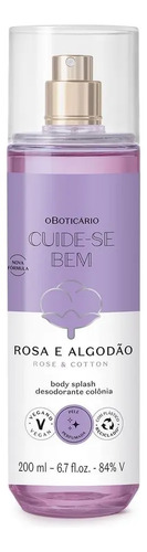 Body Splash Cuide-se Bem Rosa & Algodão 200ml Floral O Boticário